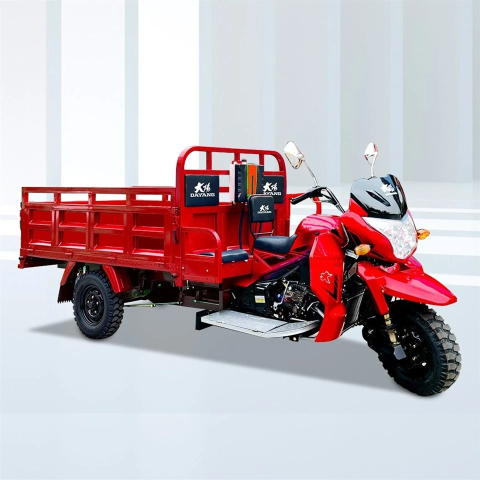 3 Wheel Motorcycle Gasoline Cargo Tricycle For Farm Work